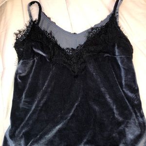 Velvet lacy top